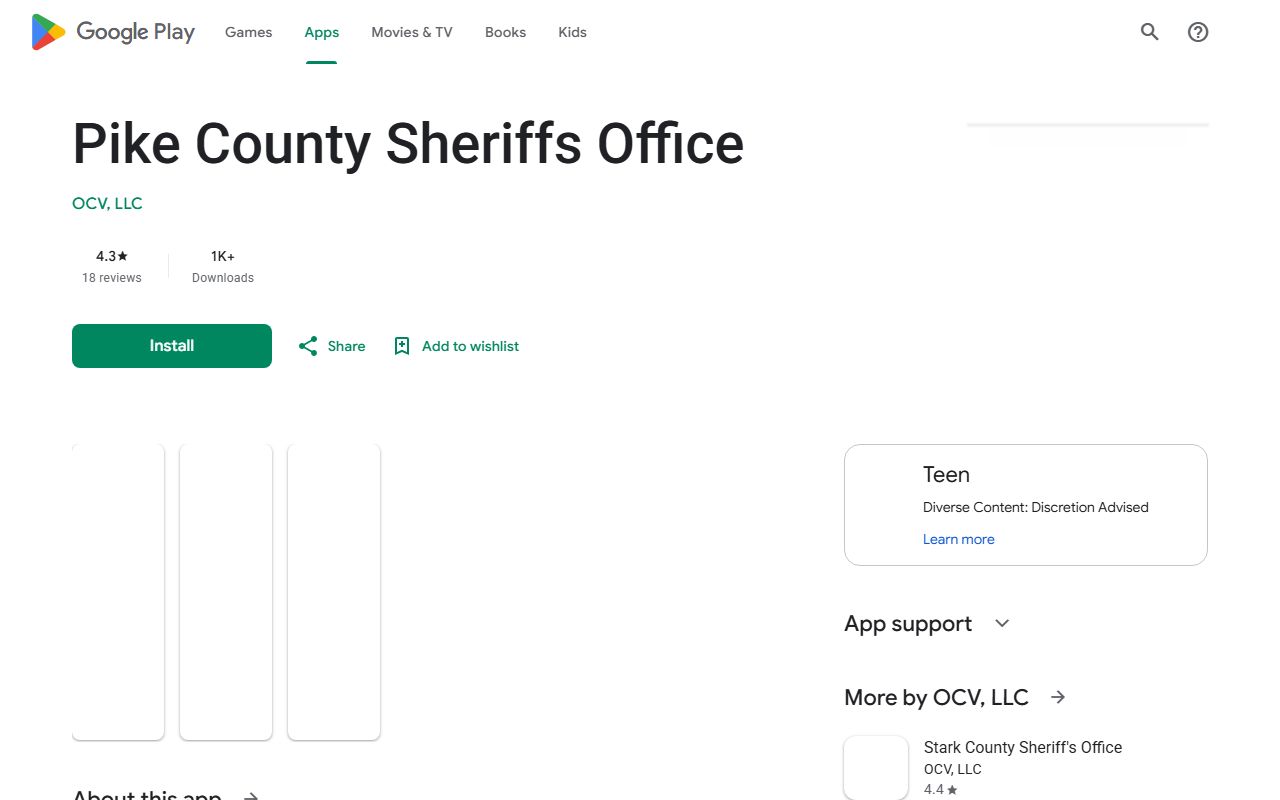 Pike County Clerk records sheriff Android app listing