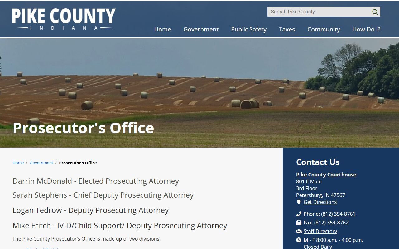 Pike County criminal court records Prosecutor's Office