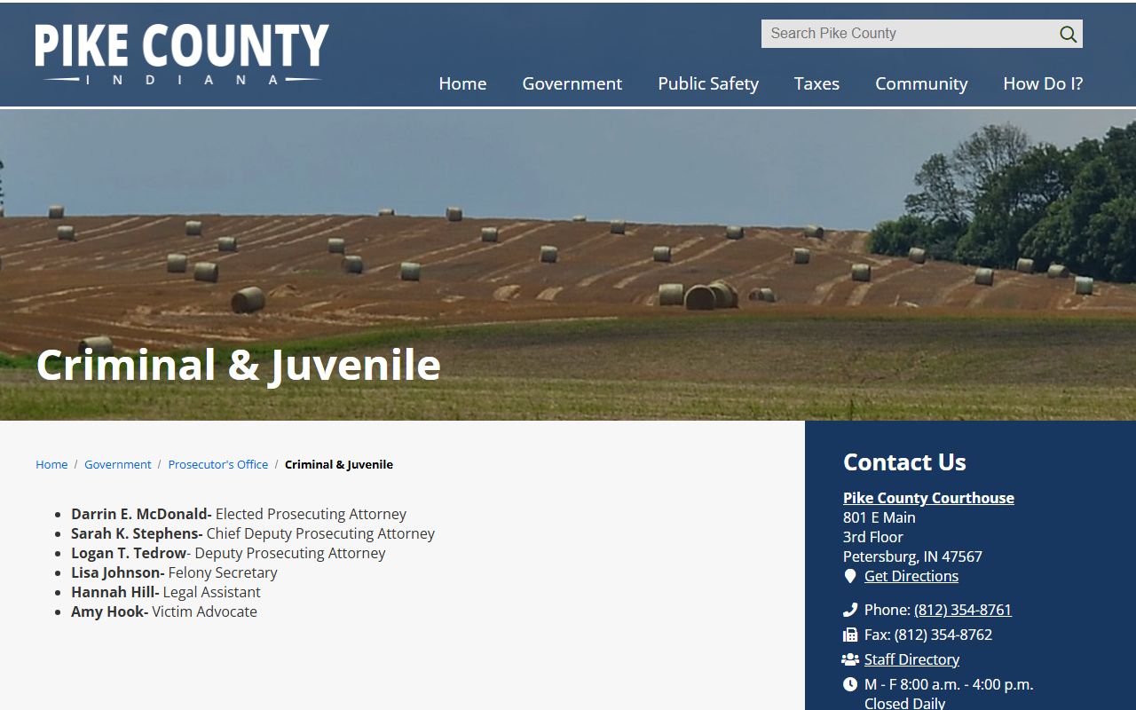 Pike County criminal court records Criminal and Juvenile Division