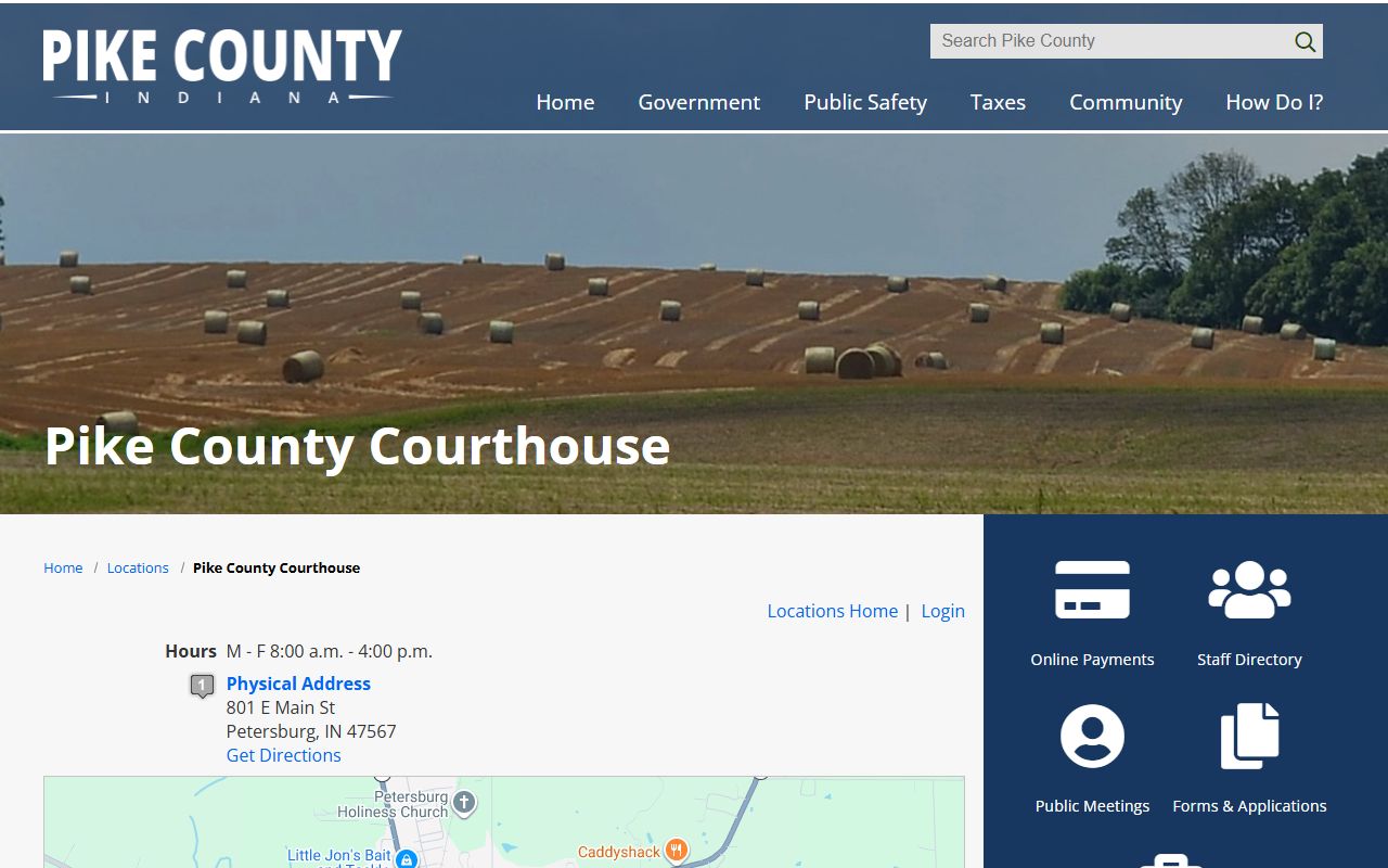 Pike County court records courthouse location page