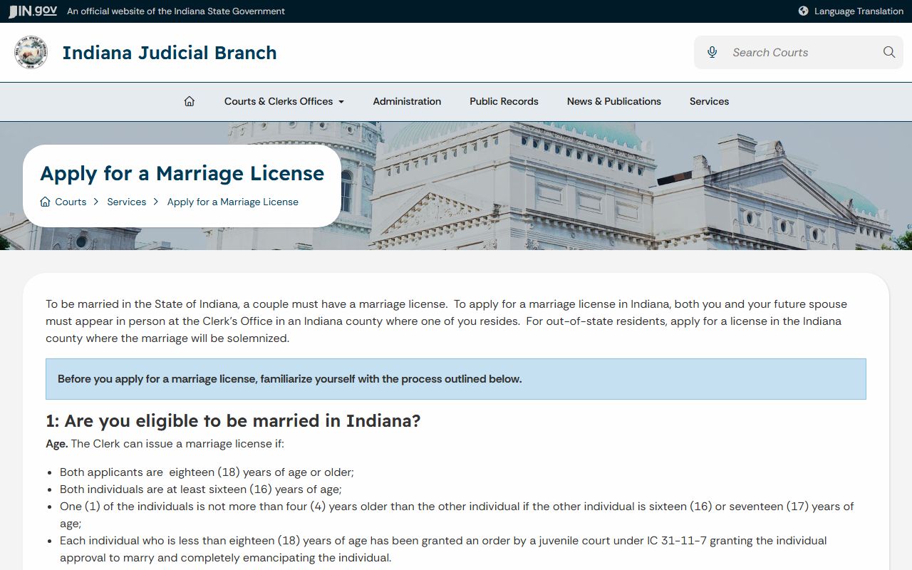 Pike County marriage records Indiana marriage license guidance